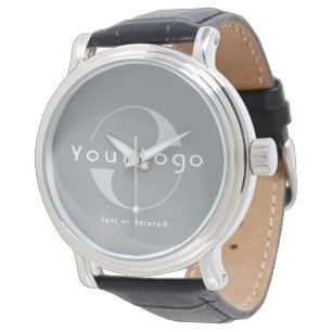 Modern Grey Business logo Minimal merk Horloge