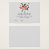Modern Grey Devine Combien De Baisers Cartes De Je (Devant & derrière)