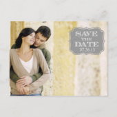 Modern Grey Étiquette Enregistrer le Carte photo d (Devant)