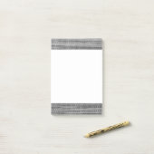 Modern Grey Fabric Post-it® Notes (Op bureau)