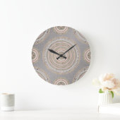 Modern Grey Gold Geometric Mandala Grote Klok (Huis)