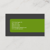 Modern Grey Green Stripe Visitekaartje (Achterkant)