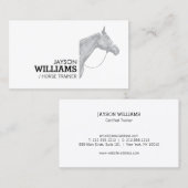 Modern Grey Horse Motif Visitekaartje (Voorkant / Achterkant)