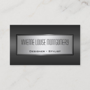 Modern Grey Professional Designer Visitekaartje