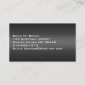 Modern Grey Professional Designer Visitekaartje (Achterkant)