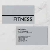 Modern Grey Professional Fitness Visitekaartje (Voorkant / Achterkant)