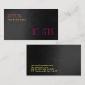 Modern Grey Real Estate Agent Professional Visitekaartje (Voorkant / Achterkant)