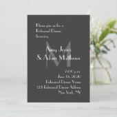 Modern Grey Rehearsal Dinner Invitation Kaart (Staand voorkant)