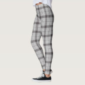 Modern Grey Tartan Patroon Leggings (Links)