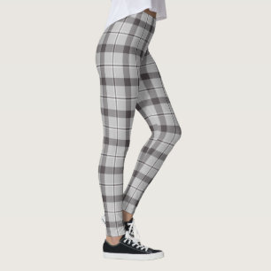 Modern Grey Tartan Patroon Leggings
