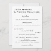 Modern Grid Blue Wedding Invitation Kaart (Achterkant)