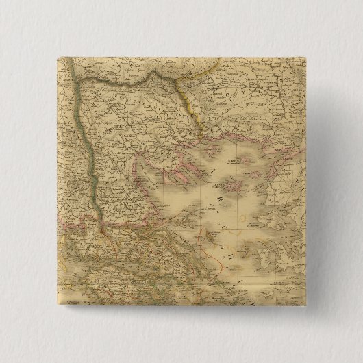 Modern Griekenland Vierkante Button 5,1 Cm (Voorkant)