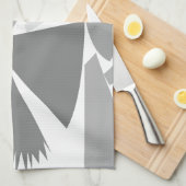 Modern grijs Abstract geometrisch patroon Theedoek (Quarter Fold)