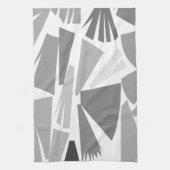 Modern grijs Abstract geometrisch patroon Theedoek (Verticaal)