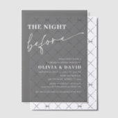 Modern grijs de avond voor het repetitiediner vellum uitnodigingen (Offset (Uitnodiging))