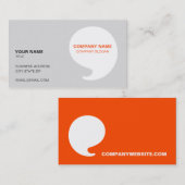Modern grijs en Oranje ontwerp Visitekaartje (Voorkant / Achterkant)