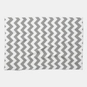 Modern grijs en wit Chevron Zigzag Patroon Theedoek (Horizontaal)