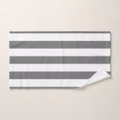 Modern grijs en wit strepen minimalistisch bad handdoek (Handdoek)