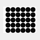 Modern grijs en zwart | Koele Naam & Monogram Labels (Vel)