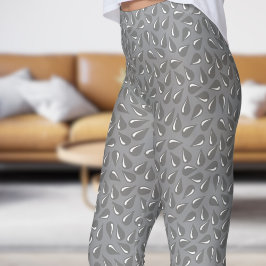 Modern grijs flick patroon leggings