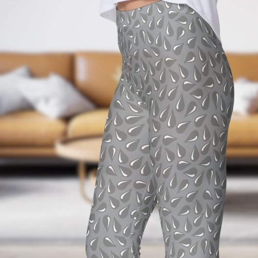 Modern grijs flick patroon leggings