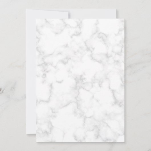 Modern grijs marmer Roos Gold Script Kaart (Achterkant)