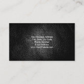 Modern grijs minimalistisch leder Visitekaartje (Achterkant)