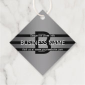 Modern grijs verloop en horizontale zwarte strepen bedankjes labels (Voorkant)