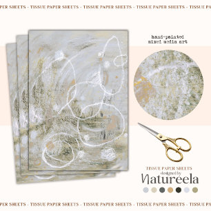 Modern grijs & wit abstracte kunst Tissue Paper Tissuepapier