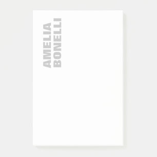 Modern grijs wit vet minimalistisch professional post-it® notes