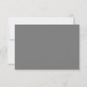 Modern grijs wit vet script elegante rsvp bruiloft (Achterkant)
