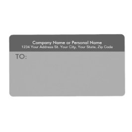 Modern Grijs Zakelijk Mailing Label