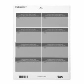 Modern Grijs Zakelijk Mailing Label (Full Sheet)