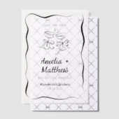 Modern & grillig Hand getekend Save the Date Vellum Uitnodigingen (Offset (Uitnodiging))