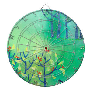 Modern groen Abstract landschap Dartbord