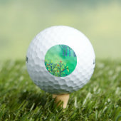 Modern groen Abstract landschap Golfballen (Insitu Shirt)