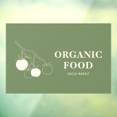 Modern groen biologisch voedsel raamsticker (Vel 3)