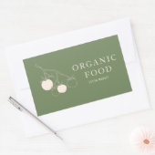 Modern groen biologisch voedsel rechthoekige sticker (Envelop)