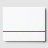 Modern groen & blauw kalligrafie bruiloft gastenbo gastenboek (Achterkant)