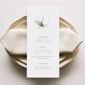 Modern groen bruiloft menu Kaart