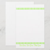 Modern Groen Design Briefpapier (Voorkant / Achterkant)