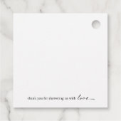 Modern groen en goud Baby shower dank u Bedankjes Labels (Achterkant)