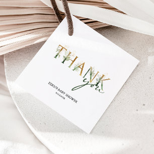 Modern groen en goud Baby shower dank u Bedankjes Labels