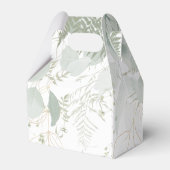 Modern groen en goud Baby shower Favor Boxes Bedankdoosjes (Achterkant)