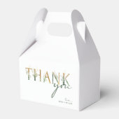 Modern groen en gouden Baby shower Favor Box Bedankdoosjes (Voorkant Zijde)