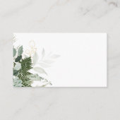 Modern groen en gouden luier Raffle Baby shower Informatiekaartje (Achterkant)