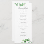 Modern groen Eucalyptus bladeren Programma (Voorkant / Achterkant)