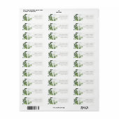 MODERN GROEN EUCALYPTUS FOLIAGE WATERVERF ADRES ETIKET (Full Sheet)