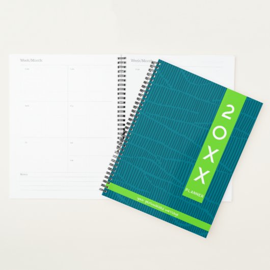 Modern Groen Gepersonaliseerd Planner (Display)