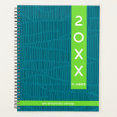 Modern Groen Gepersonaliseerd Planner (Voorkant)